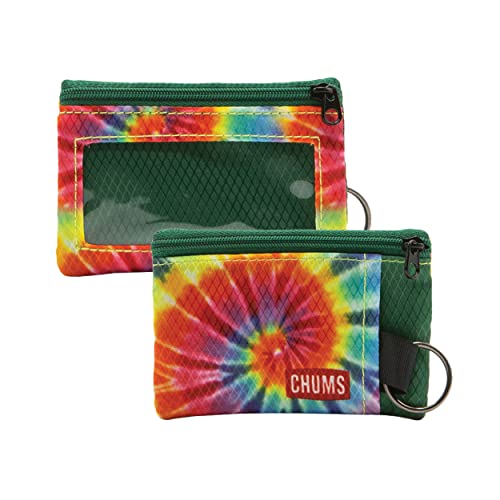 Chums Surfshorts Wallet - Lightweight Zippered Minimalist Wallet with Clear ID Window - Water Resistant with Key Ring