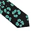 MZERSE Fashion Neckties Mens Shirt Uniform Skinny Tie for Business Holiday Necktie Turquoise Green Glitter Cheetah Leopard Print Black