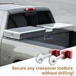 J Hook Crossover Tool Box Mounting Clamps for Pickup Truck Tool Box Mount Tie Downs (4 PCS, Red)
