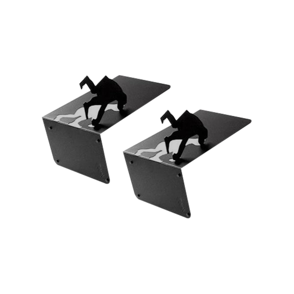 Metall Buchstütze 1 Satz aus Eisen in Schwarz für Regal | Akten und Zeitschriften, Büro und Arbeitszimmer, Ordnet Schreibtisch und Ablage