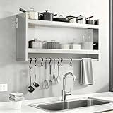 Armario Pared Colgante Cocina con Puertas Correderas Acero Inoxidable Sin Necesidad de Taladrar Armario de Pared Baño Gran Capacidad de Almacenamiento para Cocinas, Baños(60 * 25 * 46cm)