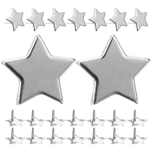 Tofficu 100pcs Mini Craft Brads Silver Extra Long Brads Fasteners for Handicrafts and Paper Crafts