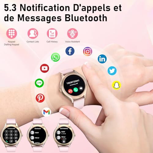 Brenth-Smart-Watch-for-Women-with-Call-Function-Heart-Rate-SpO2-Monitor-100-Sports-Modes-Fitness-Tracker-for-Daily-Use-Workout-Sleep-Tracking-IP68-Waterproof-Smartwatch-iOS-Android