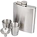 TOSSPER 1set Hip Pocket Portable Flask, 7 Oz en Acier Inoxydable Whisky Cruche avec Cup Entonnoir pour l'escalade Camping Barbecue Bar Party
