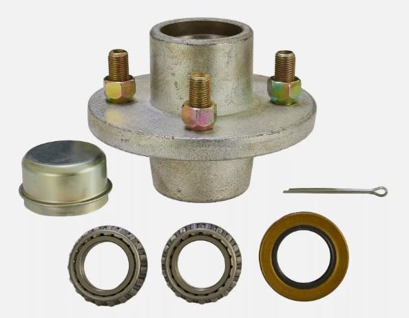 Boat PWC Galvanized Trailer Wheel 4- Bolt Hub Kit 1-1/16" Bearing Size - 10-141