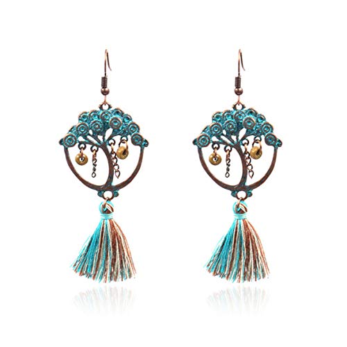 Heaviesk Bohemia National Wind Retro Folk Style Ohrringe Wolle Quasten Anhänger Ohrringe Frauen Mode Fine Jewelry Hqef1100