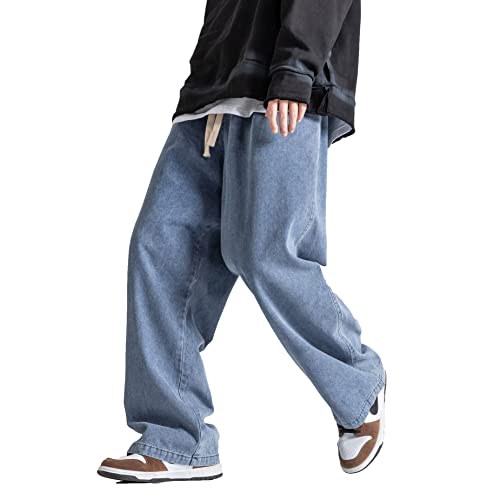 Doslavida Men's Hip Hop Jean Joggers Loose Fit Streetwear Biker Baggy Jeans Pants Stylish Printed Cargo Denim Pants #TOP2