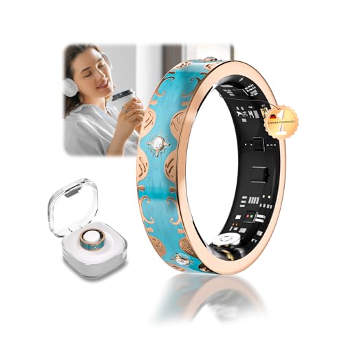 qitquns 6 Gen Diamond Smart Ring and Wireless Charging Case