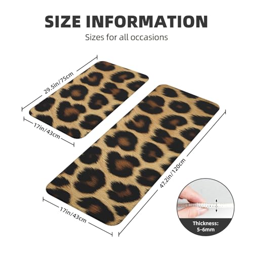 Tapetes de cocina para decoración del hogar con estampado moderno de leopardo 4