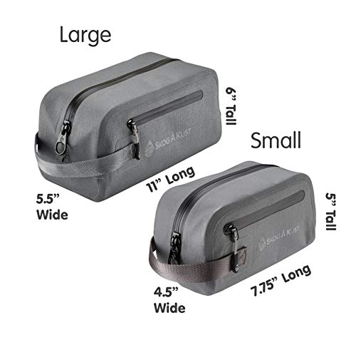 Skog Å Kust DoppSåk Waterproof & Leak-Proof Travel Toiletry Bag | Large, Charcoal Grey2