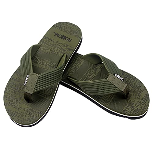 Roxoni Mens Thong Flip Flops Beach/Pool Outdoor Sandals