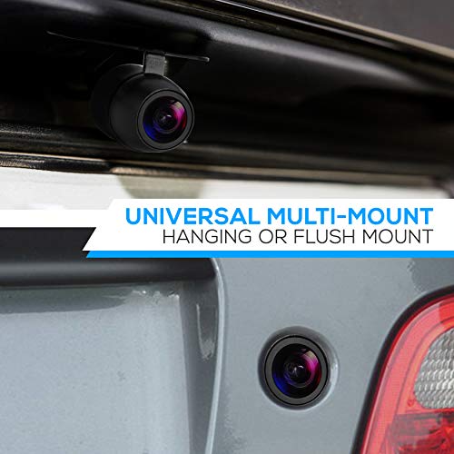 Image of Pyle Universal Front and Rear Dash Camera - 580 x 540 Pixels Compact Mini Car Backup Camera with Night Vision, Waterproof IP-68, 170 Adjustable Viewing Angle, Reverse & Rearview Parking Assistance
