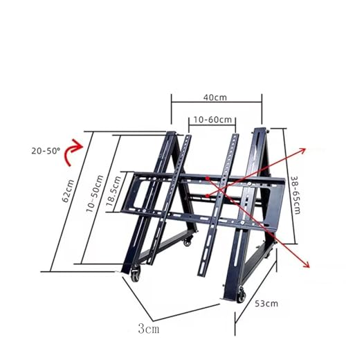 Soporte móvil para TV de baja altura, 32-75 pulgadas miniatura 2
