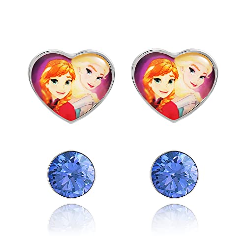 Disney Frozen Stud Earrings Set - Crystal Stud Earrings and Anna and Elsa Earrings - Frozen Earrings - Elsa Jewelry - Disney Earrings4