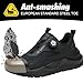 Imagen de ZEPYFXIT Zapatos de Seguridad Hombre y Mujer Cómodos y Ligeros para Invierno Botas de Trabajo Impermeables con Punta Acero Antideslizante Zapatillas Seguridad Color Negro Talla 42 EU