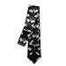 WUXEKZO Mens Fashionable Retro Cool Black White Formula Checkered Art Flags Necktie, Easy to Tie Skinny Paisley Necktie for Wedding Holiday, Suit Outfit
