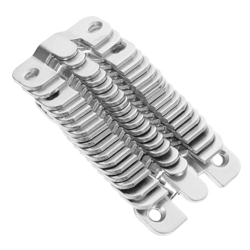Image of Veemoon 20pcs Interlocking Flush Mount Bracket Hooks for Picture Hanging Heavy Duty Photo Frame Connectors Wall Mount Hardware for Home and Gallery Use