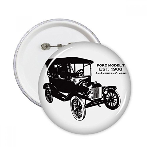 Modèle mécanique ronde pins badge cadeau noir pour personnaliser vos vestes et sacs à dos