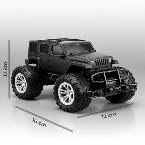 Image of Lifelong Cuppy Off Roader Remote Control Car for Kids | 4x4 Offroad Monster Car for Kids | Anti-Skid Remote Toy Car | Gifts for Boys 8-12 | Type C Chargeable RC Car 4x4 Off Roader (Black, LLCORC03)
