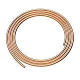 Skweawert Copper Pipe Soft Coil Copper Tubing ID×OD×Length:0.6×1.6×3000mm(1/32'×1/16'×9.84Ft) T2 Refrigeration Cuprum Tubing for Air Conditioners, Refrigerator, DIY Projects