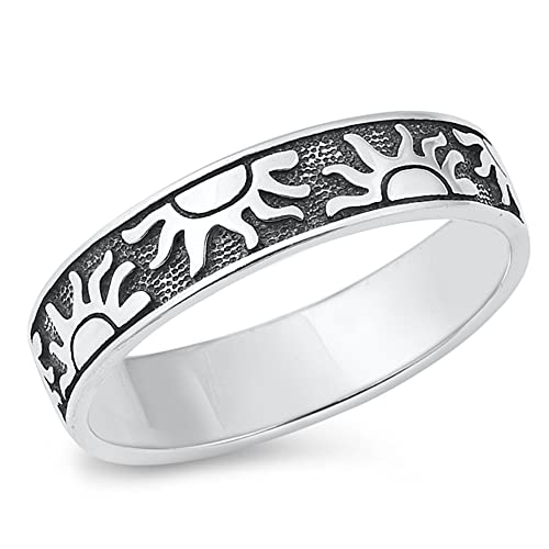 CloseoutWarehouse Sterling Silver Eternity Fashionable Sun Ring