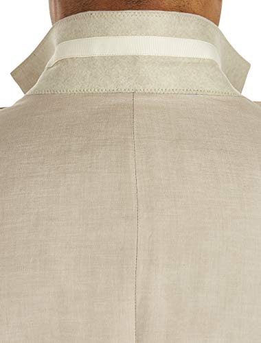 Oak Hill by DXL Big and Tall Jacket-Relaxer Linen-Blend Suit Jacket, Flax3