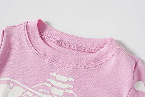 KikizYe Girls Pajamas Set Kids Long Sleeve PJs Cotton Jammies3