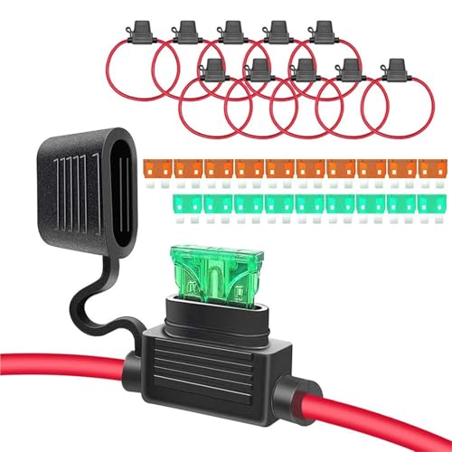 Porte-fusible 12V étanche avec câble 12 AWG anti surchauffe pour auto et moto