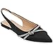 Journee Collection Womens Rebbel Sling Back Pointed Toe Flats Black 8 Medium Womens US