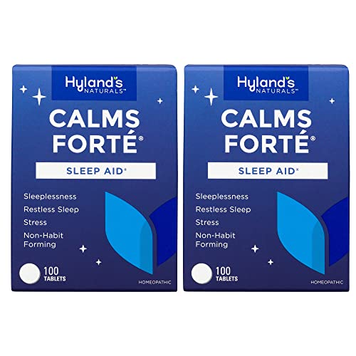 hyland39s calms forte39 sleep aid tablets natural relief of nervous tension and occasional sleeplessness 100 count pack of 2
