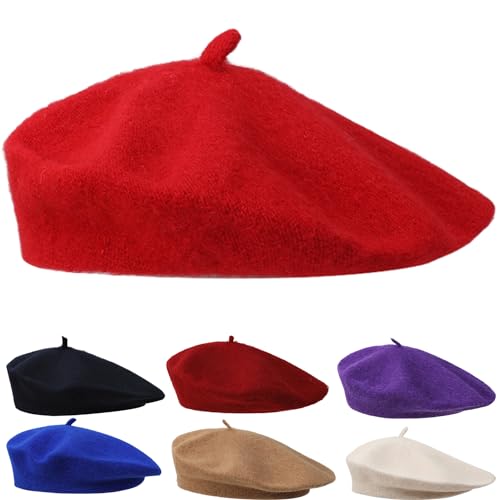 Französischen Beret Damen Rot Baskenmütze Damen Sommer...