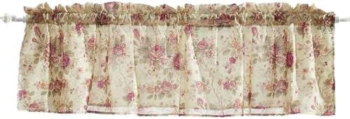 Greenland Home Antique Rose Valance, 84 by 21-Inch