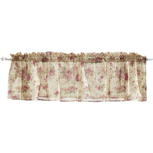 Greenland Home Antique Rose Valance, 84 by 21-Inch