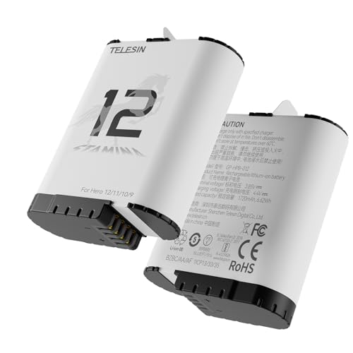 TELESIN Enduro Battery 2-Pack for GoPro Hero 9-12