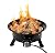 Flame King Smokeless Propane Fire Pit, 24-inch Portable Firebowl, 58K BTU with Propane Grip Scale, Self Igniter, Cover, & Carry Straps for RV, Camping, & Outdoor Living