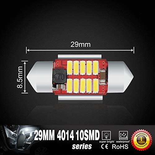 Bombillas LED DE3021 DE3175 12V 6000K Xenon Blanco miniatura 6