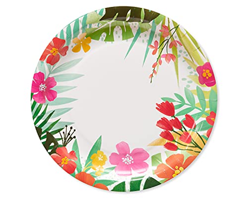 American Greetings Tropical Luau Party Supplies for BBQs and All Summer Parties Dinner Plates (36-Count)