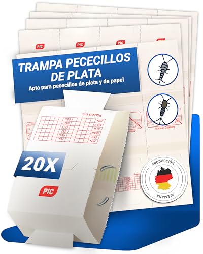 PIC Trampas para Pececillos de Plata 20x – Adhesivas contra Lepismas
