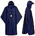 HOCK Regenponcho Extra Lang mit Kapuze - 100% wasserdicht - Leichter Regenmantel Wandern für Damen & Herren - Regencape (blau, S/M)