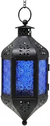 Vela Lanterns 11.5" Hanging Moroccan Decorative Candle Lantern La...