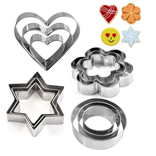 Ausstechformen Set 12 Stück Keksausstecher Edelstahl Ausstecher...