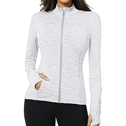 Chaqueta de running con cremallera completa QUEENIEKE para mujer Cover