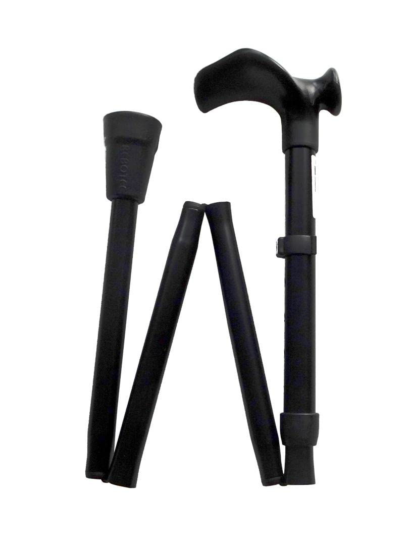 FabaCare Gehstock Fischergriff anatomisch, faltbar, Gehstütze mit anatomischem Griff, höhenverstellbar, extra leicht, bis 100 kg