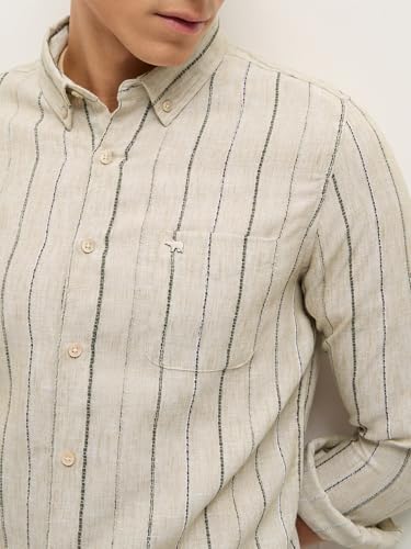 Image of The Bear House Men's Striped Slim Fit Shirt