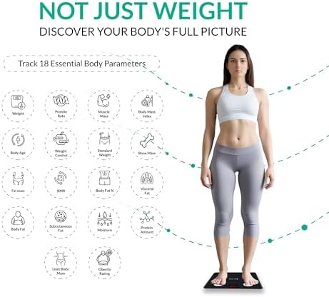 ActiveX (Australia) Savvy Smart Bluetooth Body Composition Weighing Scale| Tracks Body Weight, Body Fat, BMI & more | Free App | Batteries Included | 24 Months Warranty