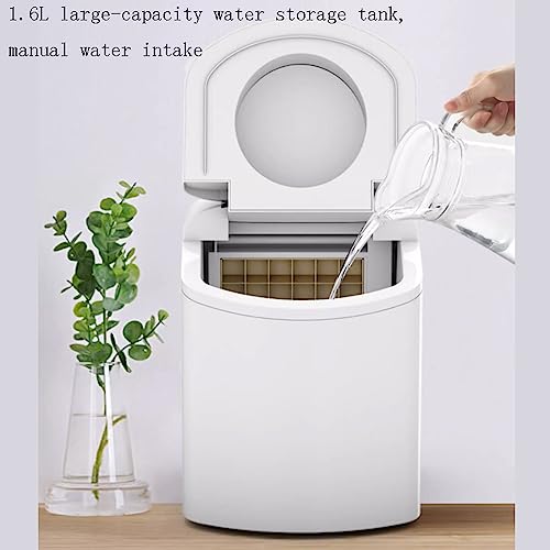 Fabricadora de hielo portátil de mostrador - 55 libras de producción diaria, 12 bandejas de hielo, máquina eléctrica para hacer hielo para cocina, oficina, bar y fiestas miniatura 7