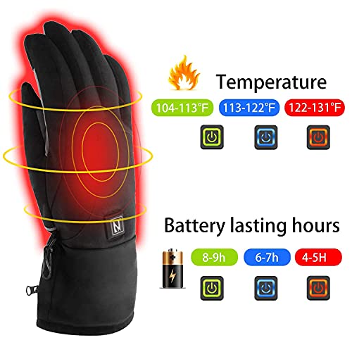 Aroma Season Battery Heated Gloves Rechargeable for Women Raynauds Disease, Skiing Gloves Three Heat Levels - Image 4