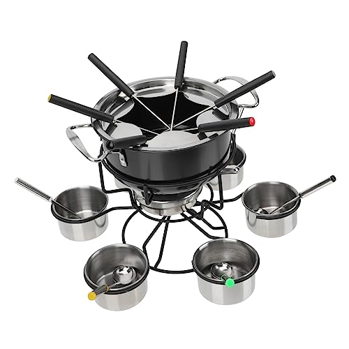 STOBAZA 1Set Fondue Pot for Cheese and Chocolate Portable Hot Pot for Home Use Non Stick Coating Easy to Clean for Baking and Cooking Fun