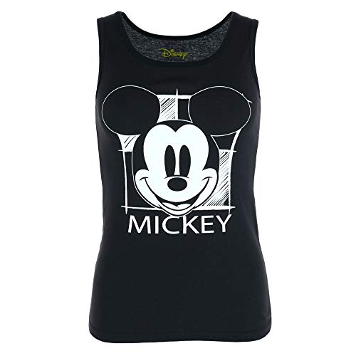Débardeur Mickey Mouse femme Jerry Leigh noir en coton souple