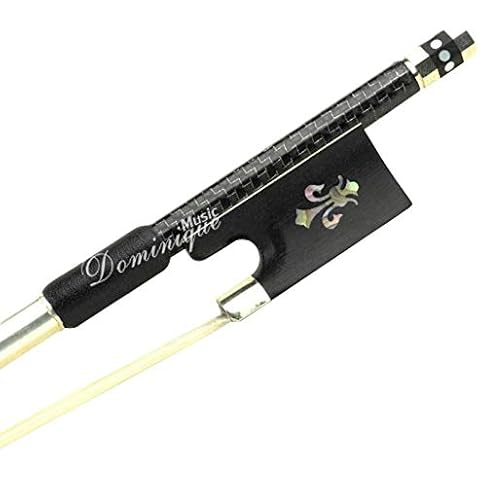 D Z Strad Violin Bow - Model 303 - Carbon Fiber Bow with Ebony Fleur-de-Lis Frog (Half Size - 1/2 Size) Cover